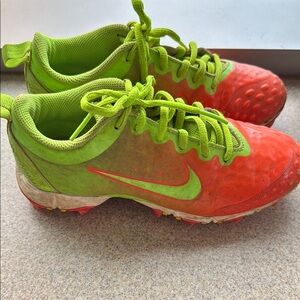 Nike Kids' Green and Red Athletic Cleats